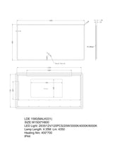 1500x800mm LED Mirror