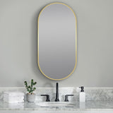 500x1000mm Matte Brushed Gold Framed Mirror