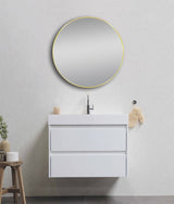 700mm Matte Brushed Gold Framed Mirror