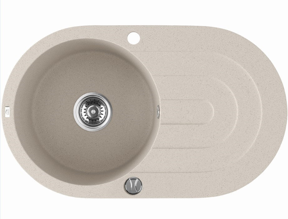 470x780x204mm Beige Granite Single Bowl Kitchen Sink
