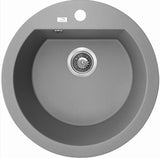 510x205mm Grey Granite Single Bowl Kitchen Sink