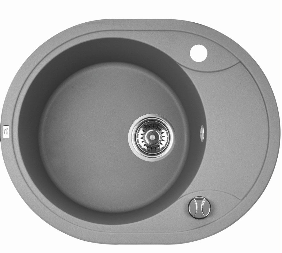 470x580x198mm Grey Granite Single Bowl Kitchen Sink