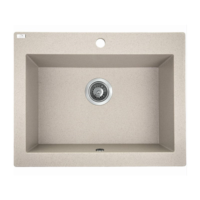 490x550x220mm Beige Granite Single Bowl Kitchen Sink