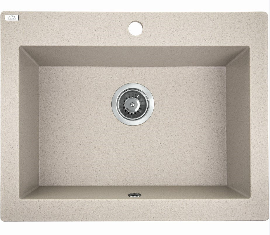 490x550x220mm Beige Granite Single Bowl Kitchen Sink