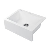 490x580x220mm White Granite Single Bowl Kitchen Sink