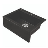 490x580x220mm Black Granite Single Bowl Kitchen Sink