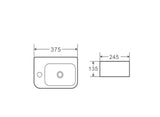 Mini 37R Compact Wall-Hung Basin