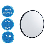 800x800x40mm Black Framed Mirror - MTO Marbles & Tiles Outlet