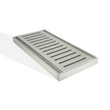100x100x14mm Brushed Nickel Ezy Flow Floor Grate - MTO Marbles & Tiles Outlet