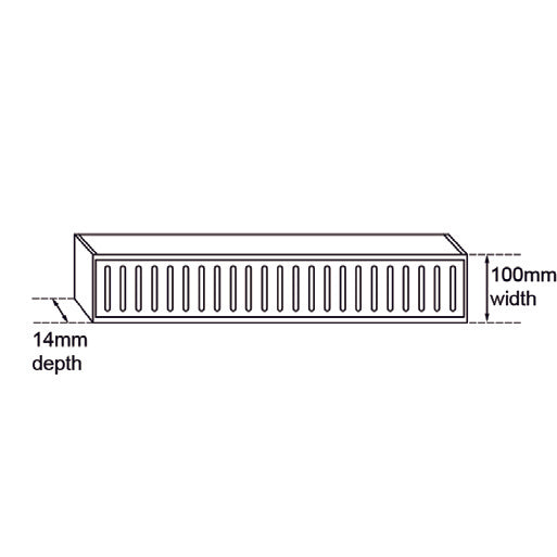 100x100x14mm Brushed Silver Ezy Flow Floor Grate