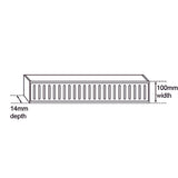 100x100x14mm Brushed Gold Ezy Flow Floor Grate