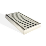 100x100x21mm Brushed Nickel Ezy Flow Floor Grate - MTO Marbles & Tiles Outlet