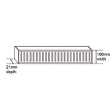 100x100x21mm Brushed Gold Ezy Flow Floor Grate