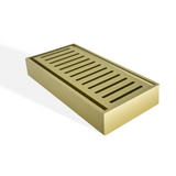 100x100x35mm Brushed Gold Ezy Flow Floor Grate - MTO Marbles & Tiles Outlet