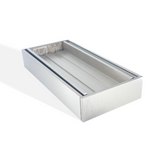 100x100x35mm Brushed Nickel Ezy Flow Tile Insert Grate - MTO Marbles & Tiles Outlet