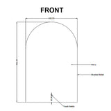 600x900mm Brushed Nickel Framed LED Mirror