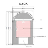 600x900mm Black Framed LED Mirror
