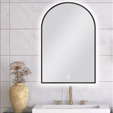 600x900mm Black Framed LED Mirror