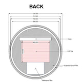 750mm LED Mirror