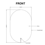 600x900mm Black Framed LED Mirror