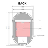 600x900mm Black Framed LED Mirror