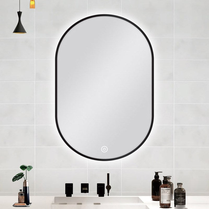 600x900mm Black Framed LED Mirror