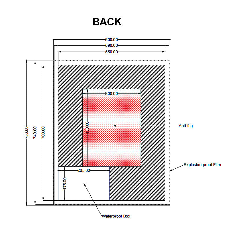 600x750mm LED Mirror