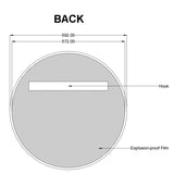 600mm Gunmetal Framed Mirror