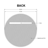 800mm Gunmetal Framed Mirror
