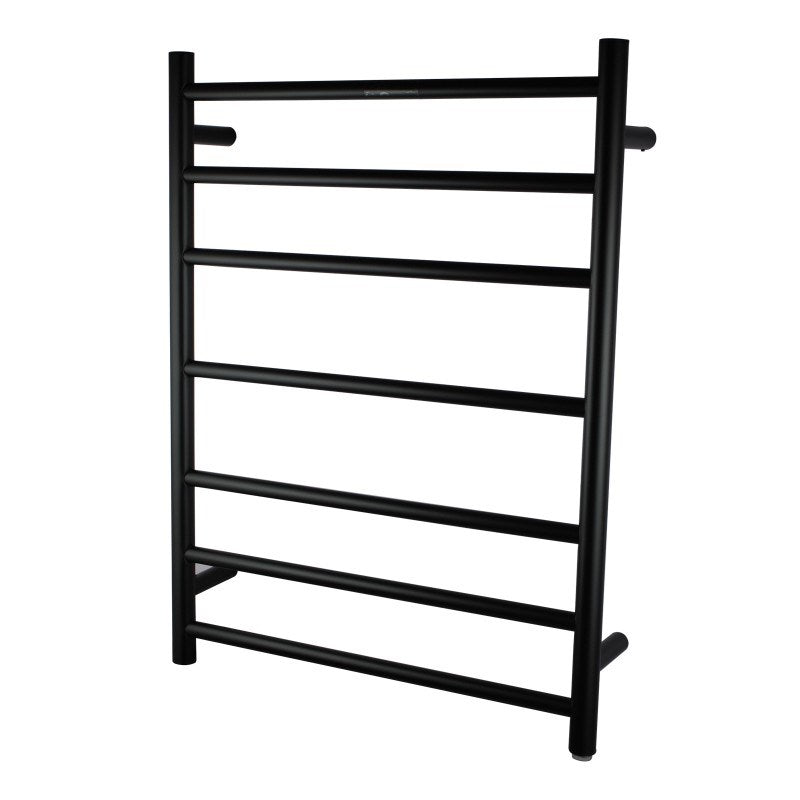 Black Heated Towel Rack 7 Bars
