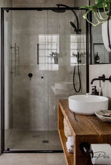 Black Shower Rail