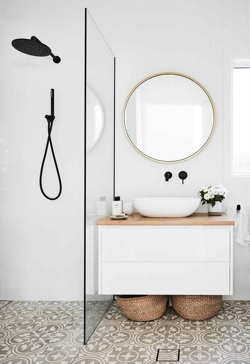 Black Single Function Handheld Shower
