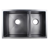 710x450x205mm Dark Grey Stainless Steel 1 & 1/2 Bowl Kitchen Sink