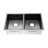 770x450x215mm Gun Metal Grey Stainless Steel Double Bowl Kitchen Sink