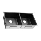 860x440x200mm Gun Metal Grey Stainless Steel Double Bowl Kitchen Sink