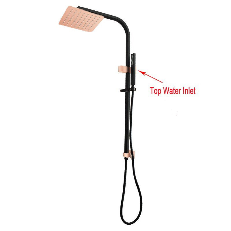 10" Black & Rose Gold Shower Station