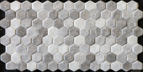 OROBICO GREY 3D-HEX DECOR POLISHED - MTO Marbles & Tiles Outlet