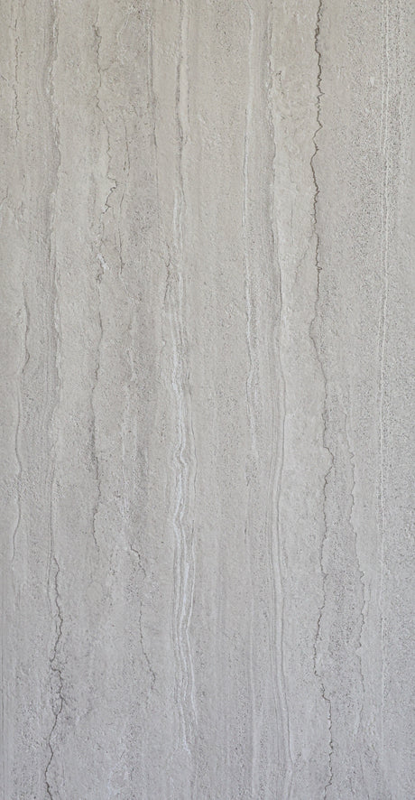 Travertine Vein Cut Light Grey 3D Deep Ink - MTO Marbles & Tiles Outlet
