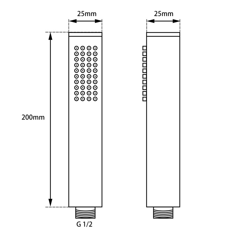 Brushed Brass Single Function Handheld Shower