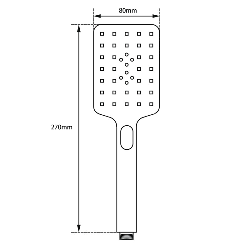 Black 3 Functions Handheld Shower