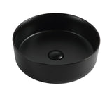 Sasso 30 Counter-top Round Basin - Matt Black