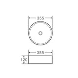 Sasso 34 Counter-top Round Basin - Matt White