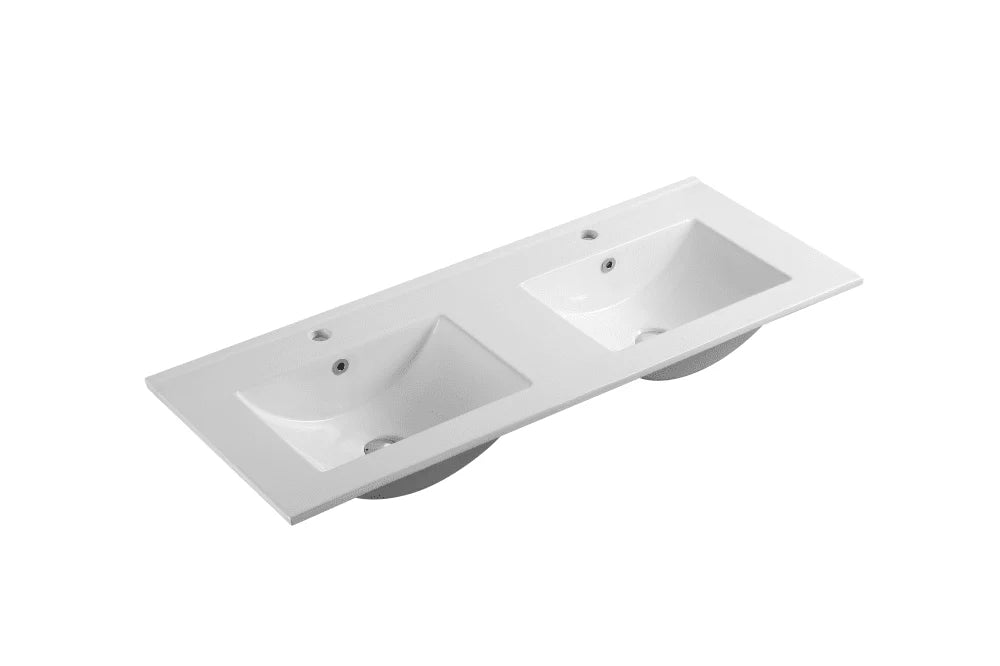 1500mm Double Bowl Ceramic Top Vanity Basin