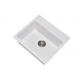 560x510mm White Granite Single Bowl Kitchen Sink