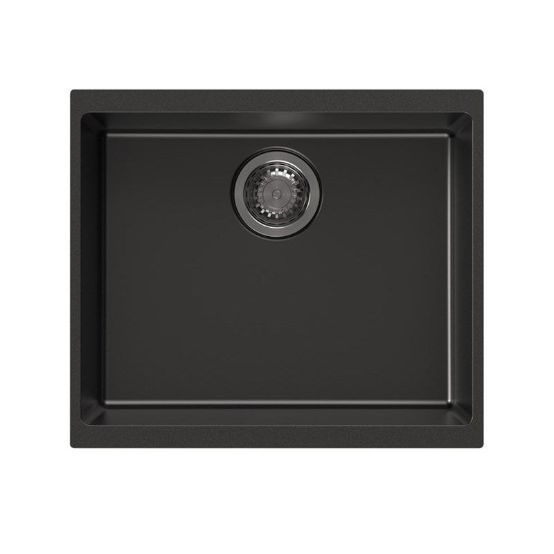 530x460x220mm Black Granite Single Bowl Kitchen Sink
