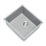457x406mm Concrete Grey Granite Single Bowl Kitchen Sink