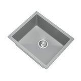 533x457mm Concrete Grey Granite Single Bowl Kitchen Sink