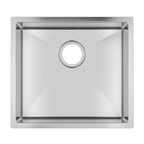 500x440x230mm Chrome Stainless Steel Single Bowl Kitchen Sink