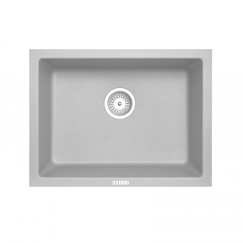 610x457mm Gunmetal Granite Single Bowl Kitchen Sinkb