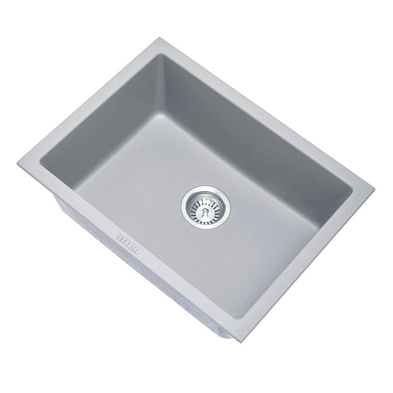 610x457mm Gunmetal Granite Single Bowl Kitchen Sinkb